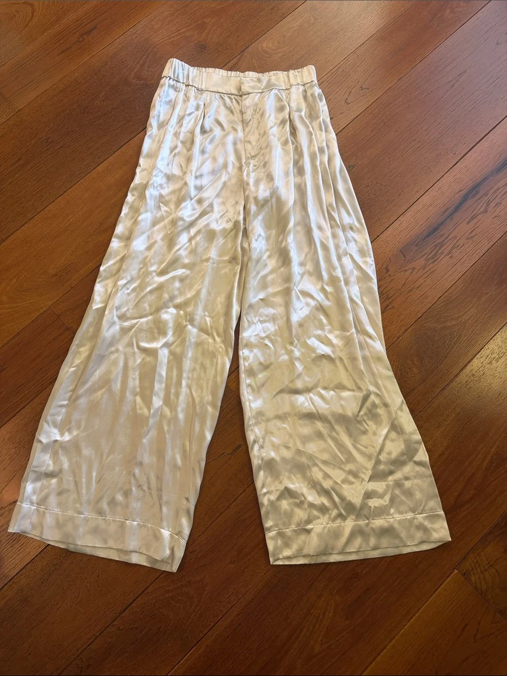 Free People Good Days Satin Wide Leg Pants